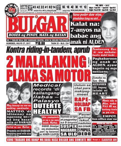 bulgar tabloid showbiz|Bulgar l Boses ng Pinoy, Mata ng Bayan.